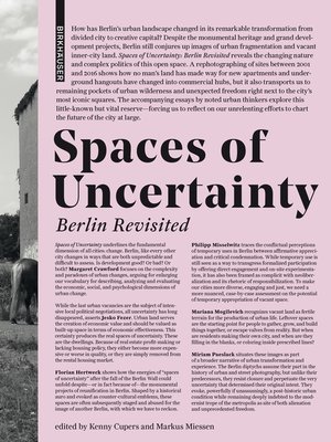 cover image of Spaces of Uncertainty--Berlin revisited